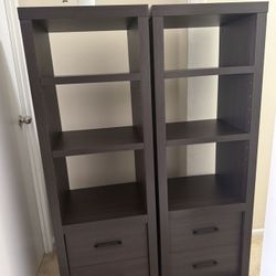 Storage Bookshelves (Espresso - Set Of 2)