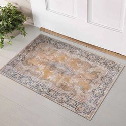 Large Rug 9 x 12FT , Washable Rug, Fire Color 