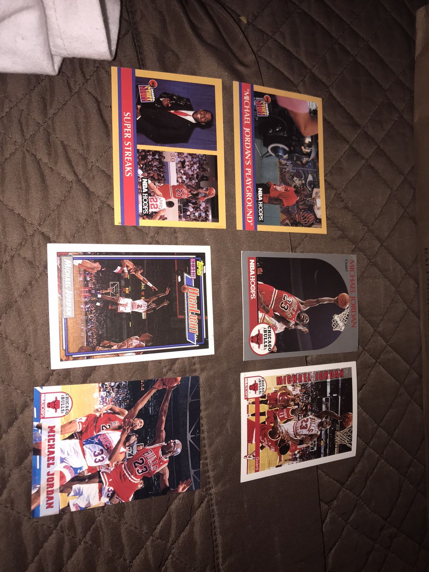 Sports cards collected in good condition.