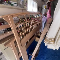 solid wood queen-size headboard/bed frame (or at least the headboard/footboard pieces)—