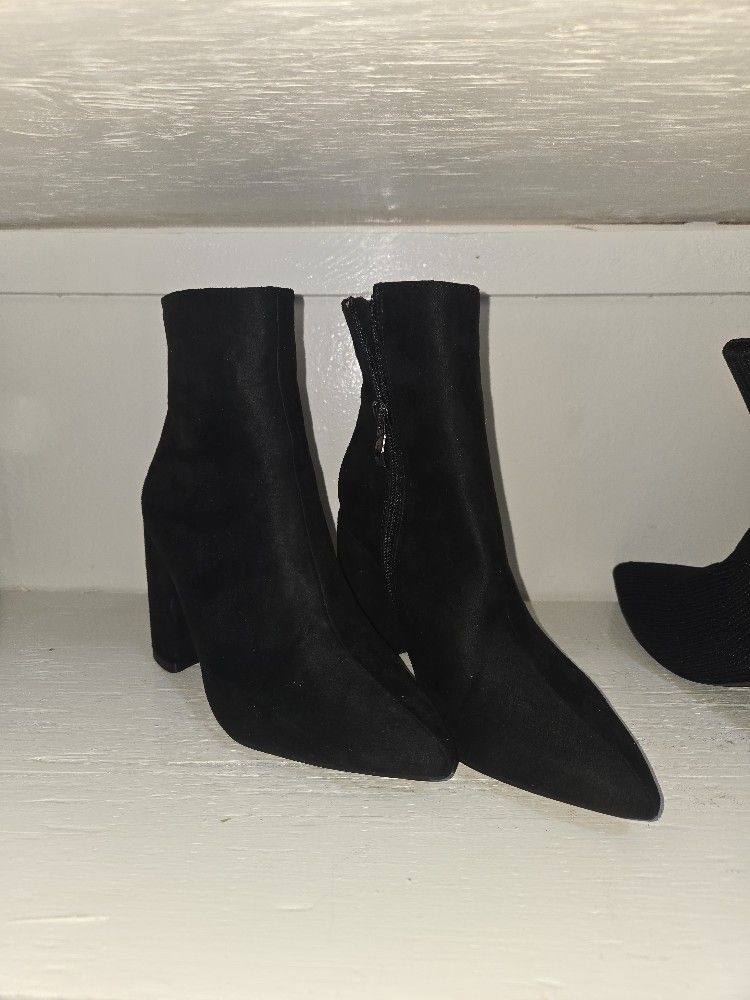 Size 5 Black Suede Booties