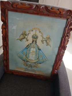 Vintage  Catholic Framed Picture