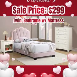 Twin Bedframe W Mattress Only 