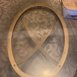 Glass and Metal Coffee Table