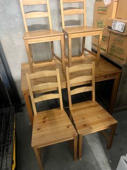 Small Dining Table with 4 Chairs