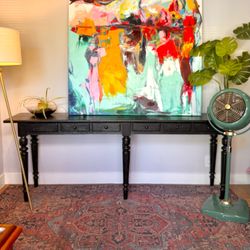 Pottery Barn Tivoli Black Ebonized Wood Console Table – Moving Sale
