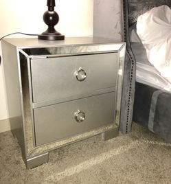 New mirrored platinum nightstands