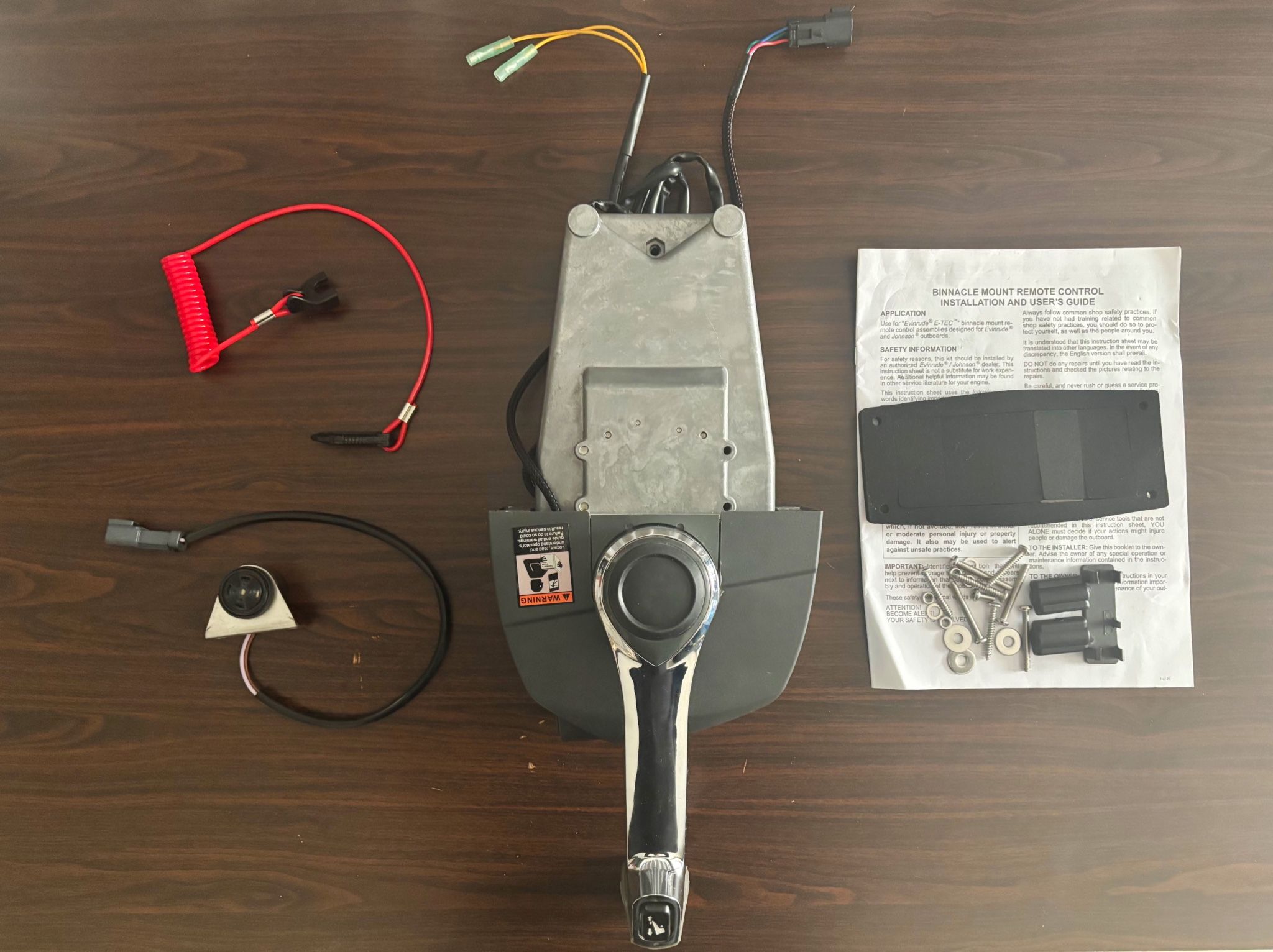 OMC Evinrude Johnson Binnacle Control Box – Keyless Model w/ Harness & Hardware