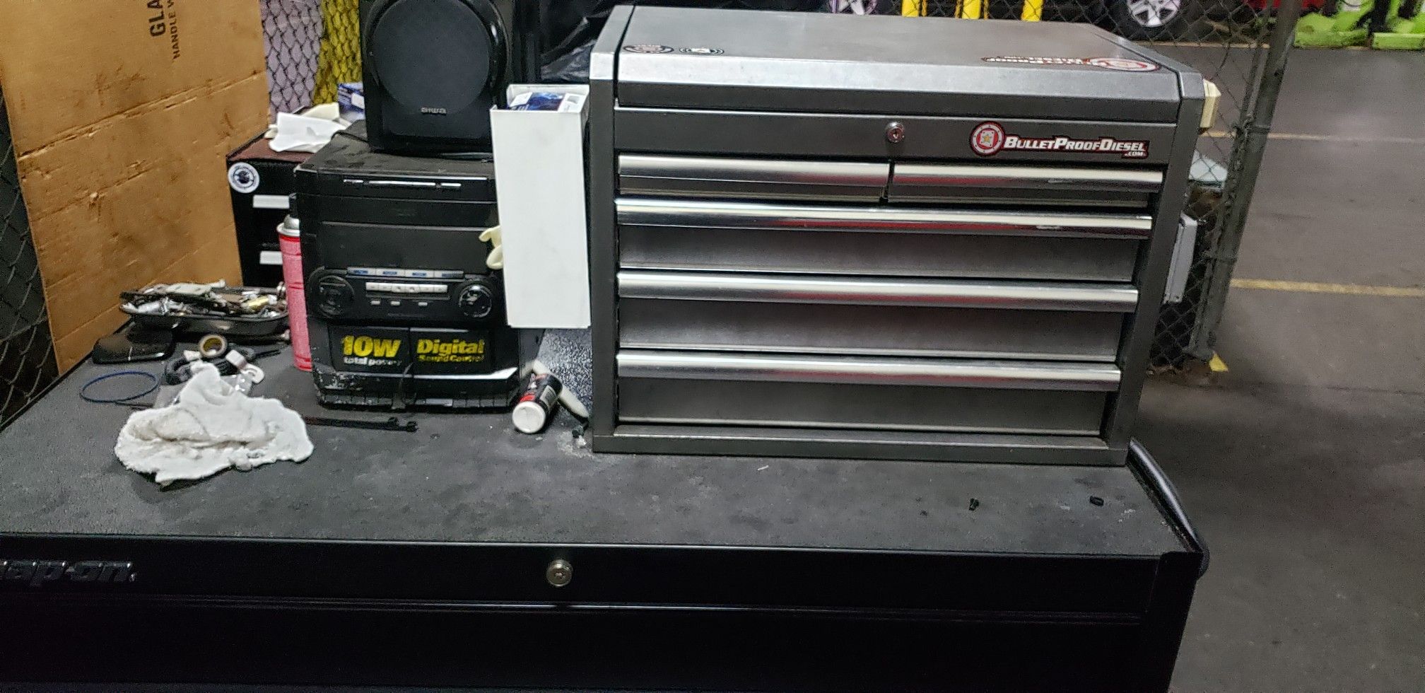 Snap on toolbox with tools
