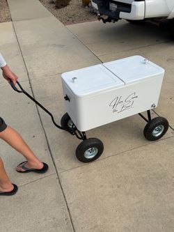 Rolling Cooler Cart with All-Terrain Wheels