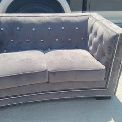 Set De Sofa Gris Elegante