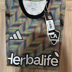 Men's adidas LA Galaxy 2024 Hispanic Heritage Pre-Match Top Size Small 