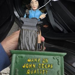 Vintage John Deere Cast Iron Mechanical Bank 