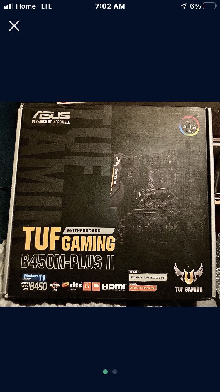 New In Box Asus TUF Gaming Motherboard B450M Plus 2