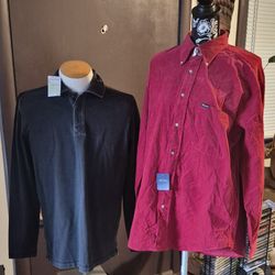 Mens Work Shirts Set Of Two New