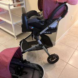 Stroller Bassinet Car seat With Base Combo. Changing Table With Pad. Bassinet Brand New 