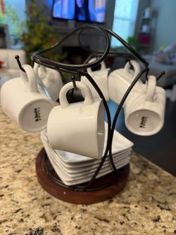 Coffee Or Tea Cups With Matching Plates