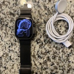 Brand New Apple Watch Ultra 3 GPS + Cellular 49mm Black Titanium Case With Black Titanium Milanese Loop