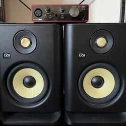 KRK Rokit 5 Speakers (Pair) & Focusrite Scarlett Solo Interface