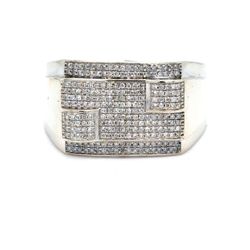 10Kt White Gold Diamond Ring 5.50g Size 13 21967450