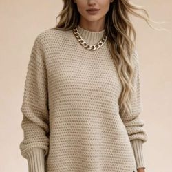 Cozy Soft Long Sleeve Sweater New With Tags Size Med Large 6/8