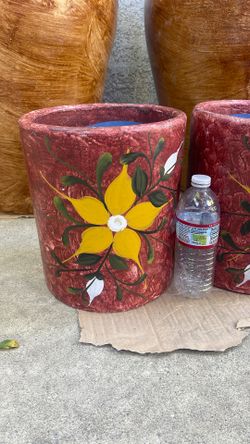 Macetas De Barro Pintadas A Mano