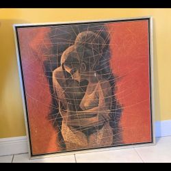 Couple Embracing 40x40 Painting - $75