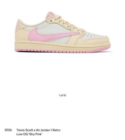 Travis scott x air jordan 1 retro low og ‘shy pink’