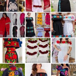 Vestidos Bordados Méxicanos - Beautiful Mexican Dresses  -  Varian - Prices Vary