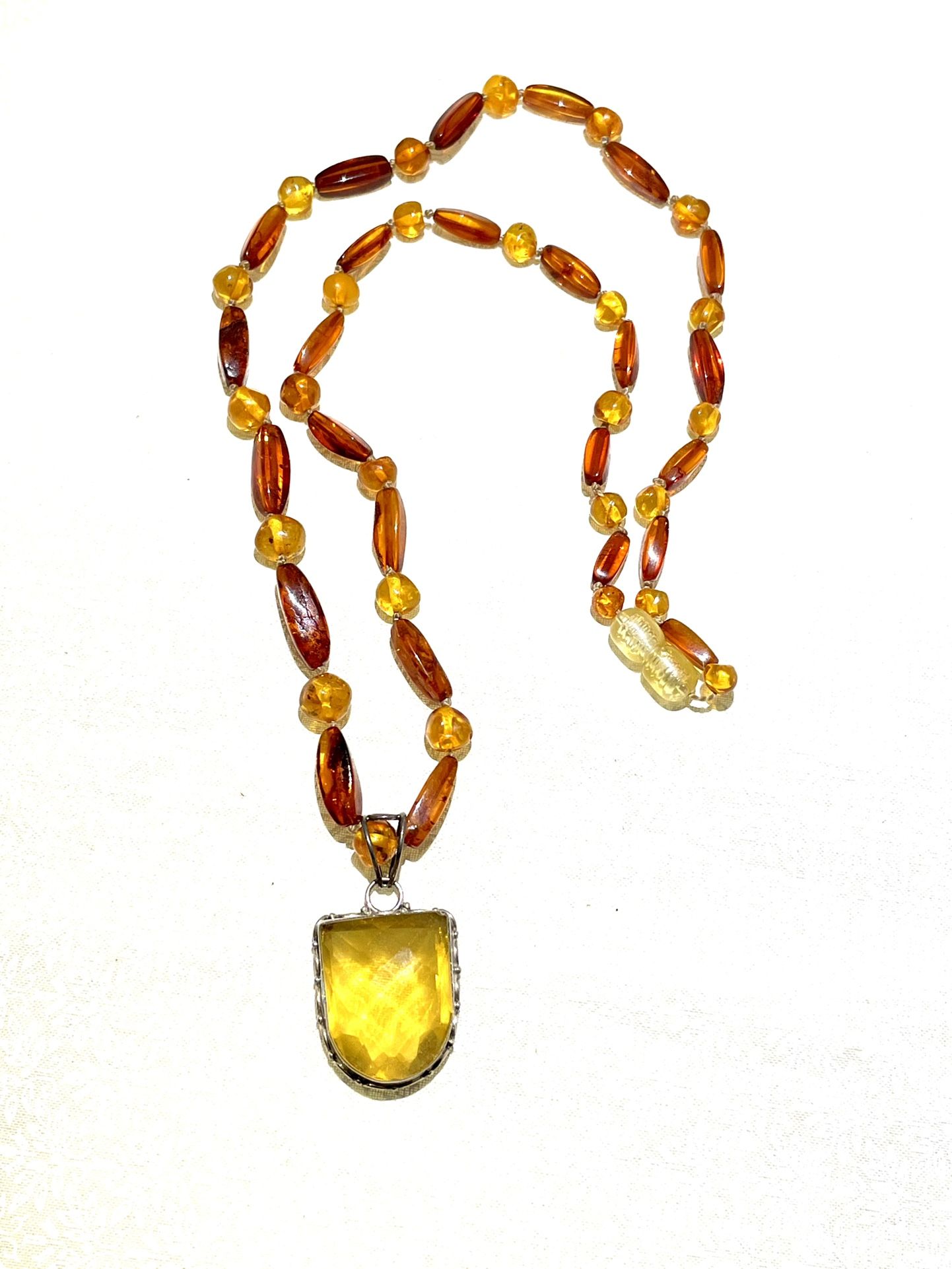 Vintage Amber Bakelite Necklace