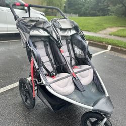 Bob Flex Double Jogger Stroller With Adjustable Handlebar 