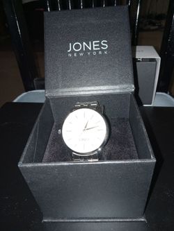 Jones New York Silver Analog Watch