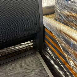 Outdoor Dining Chairs Using Sling Fabric teak and powder coating colors as a mix makes the dining chair very outstanding