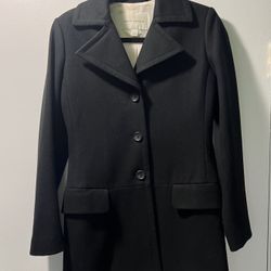 XS Black Banana Republic Peacoat Trench Coat Sz 