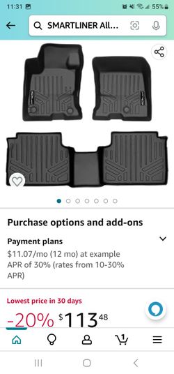 SMARTLINER All Weather Customer Fit Floor Mats 2  .2nd Row Set Black Compatible with 2020-2023 Compatible with Ford Escape