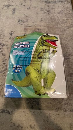 Green Dino Inflatable Costume Child SM/MD