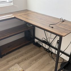 Computer L-Shaped Desk Corner Gaming Desk.