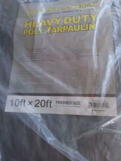 10x20 heavy duty gray tarp