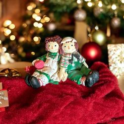 Raggedy Ann And Andy Sitting Figurine