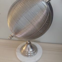Luxe wire globe with marble base