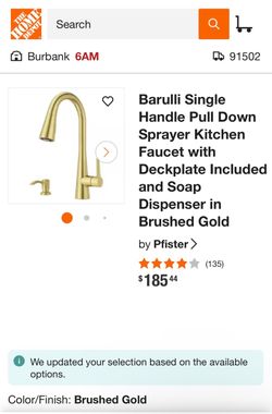Pfister Brushed Gold Kitchen Sink - MEW