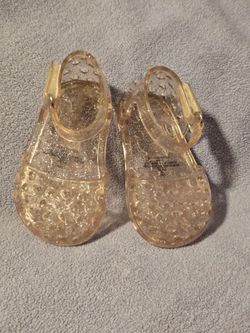 Old Navy Glitter-Helly T-strap Flats for Baby 3-6M