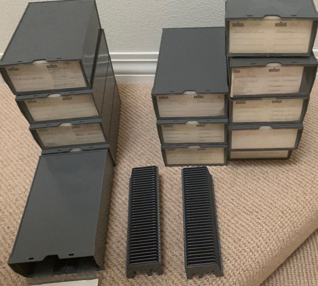 Free Brown projector slides trays