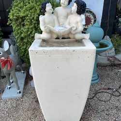 Plastic/Ceramic Water Fountain w/ Working Pump