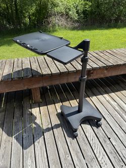 Rolling Laptop Workstation Stand Cart Desk