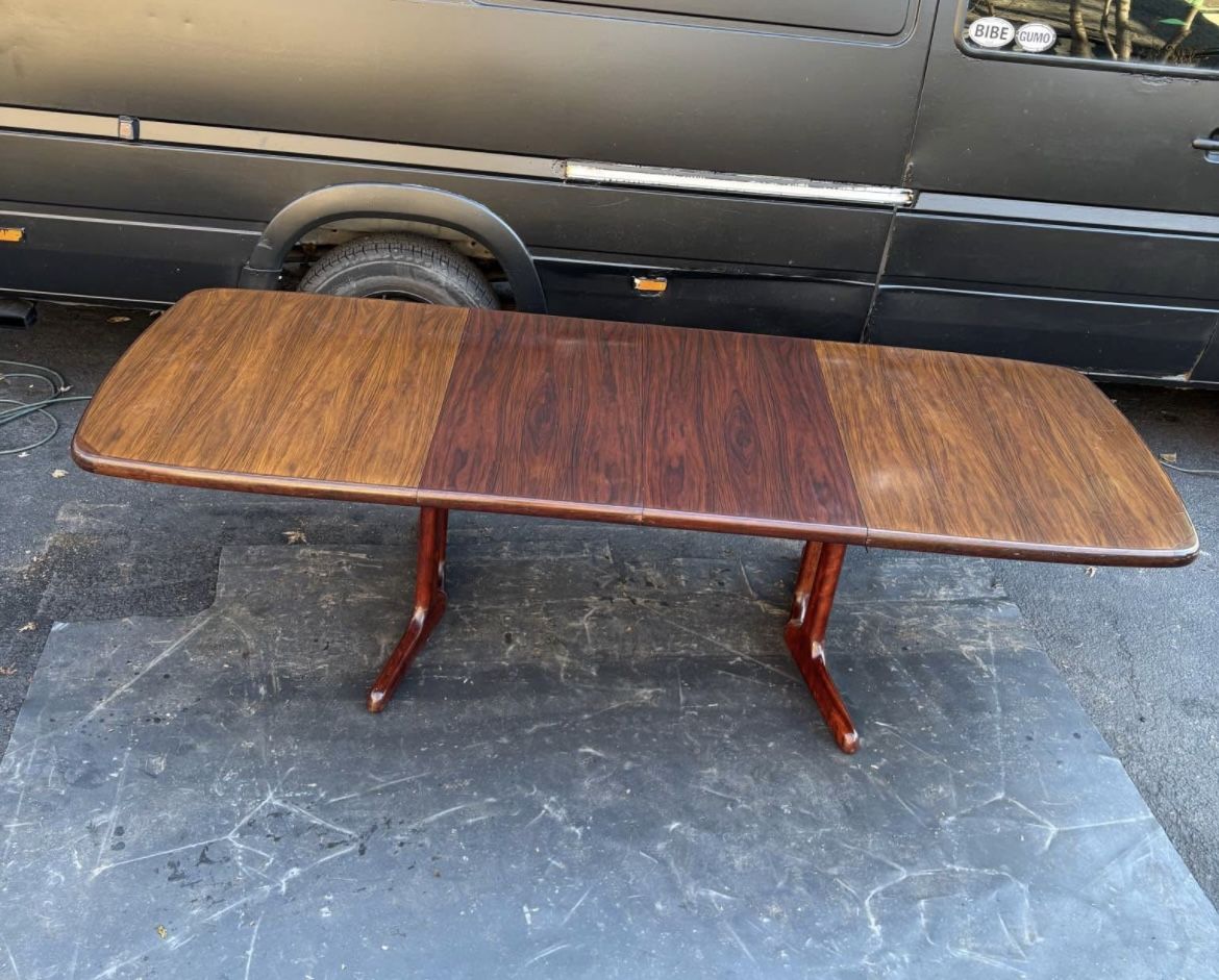 Mid Century Rosewood Dining Table Made In Denmark 