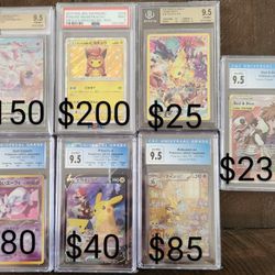 Pokemon Graded Cards (Various Cards & Prices)