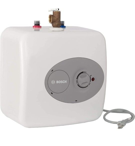 BOSCH Electric Mini-Tank Water Heater Tronic 3000 T 4-Gallon (ES4) - Eliminate Time for Hot Water - Shelf, Wall or Floor Mounted