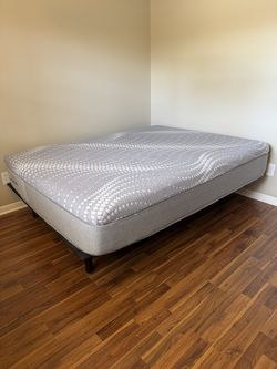 SEALY PosturePedic Hybrid mattress & bed stand for moving sale $150