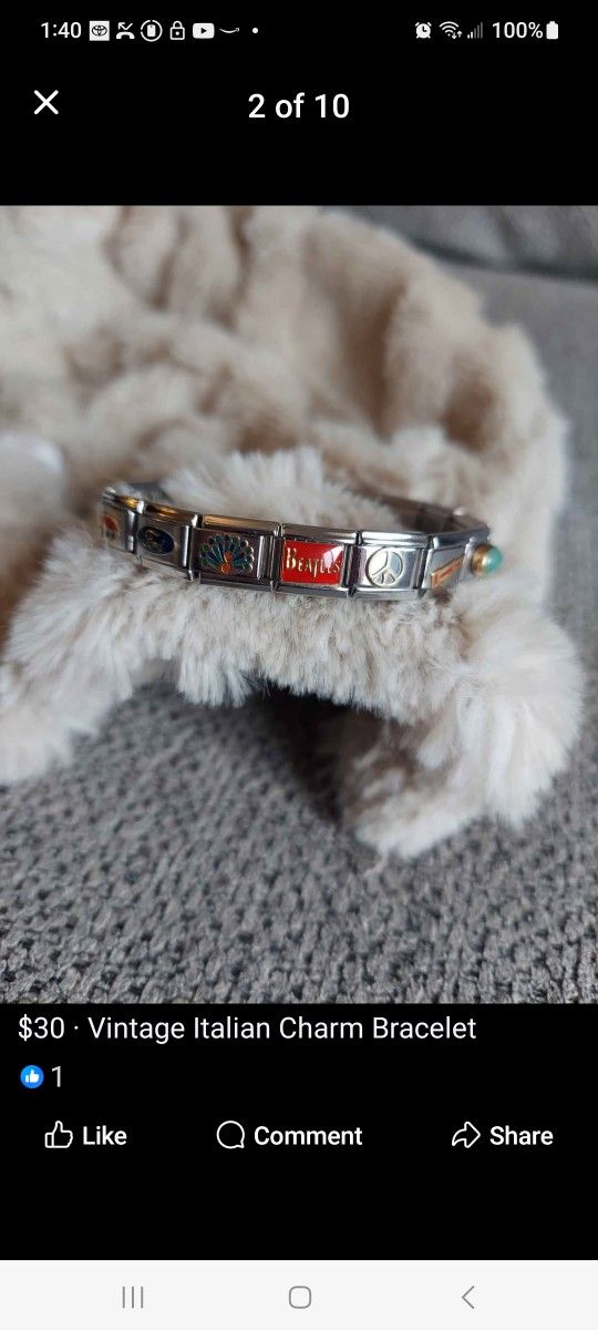 Vintage Italian Charm Bracelet